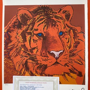 Andy Warhol Leo Castelli &quot;Siberian tiger  &quot; Lithograph, Certificate, Signed, Top! Wall Art, Pop Art  after