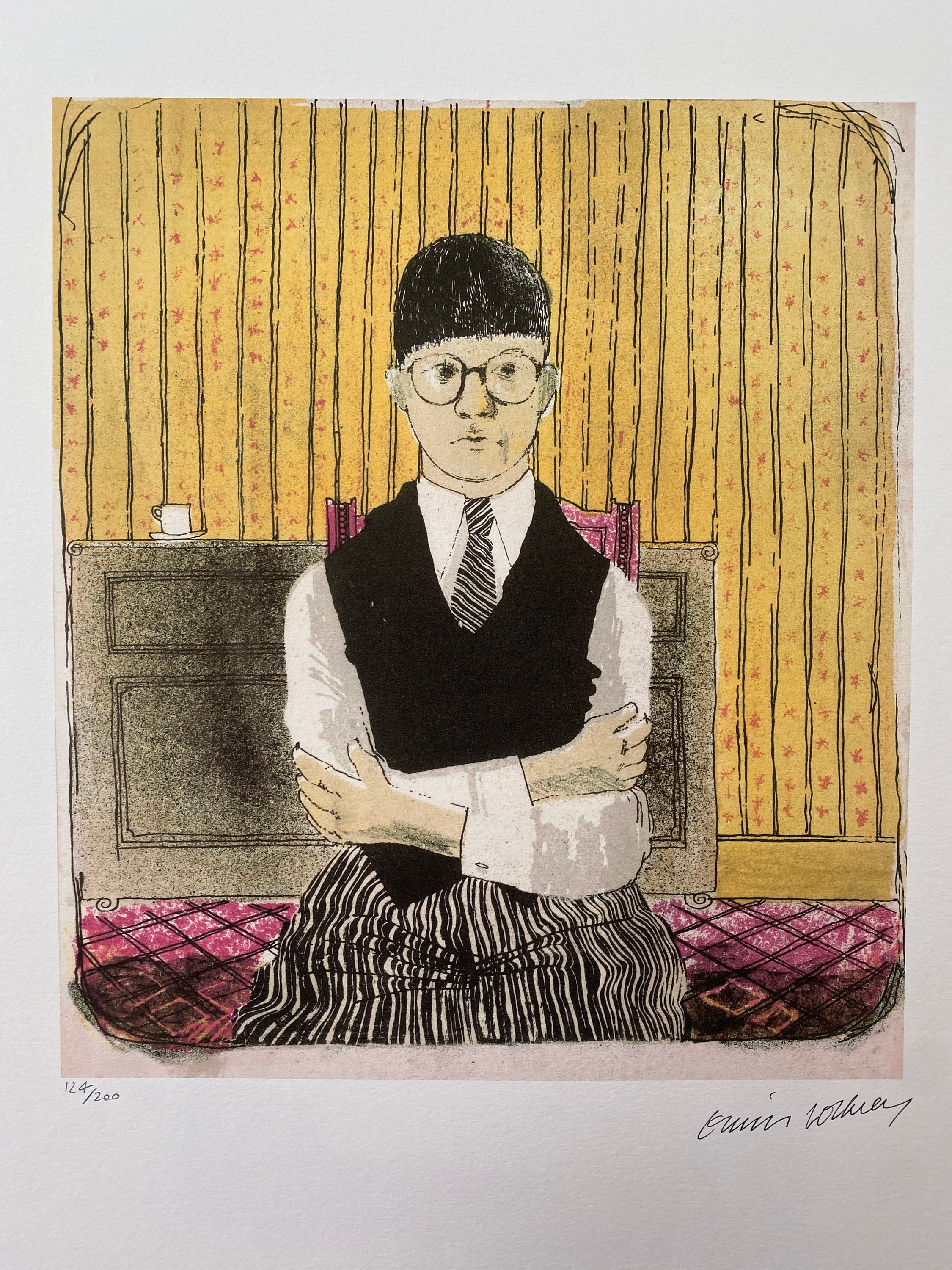 david-hockney-self-portrait-1954-lithograph-certificate-signed