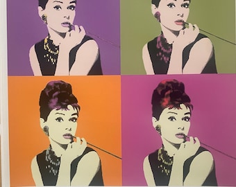 Andy Warhol &quot;Audrey Hepburn  &quot; Lithograph, Certificate, Signed, Top! Wall Art, Pop Art after