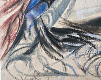 抽象画　リトグラフ　肉質サインあり フランティシェク・クプカ抽象リトグラフ：サイン入り認定壁