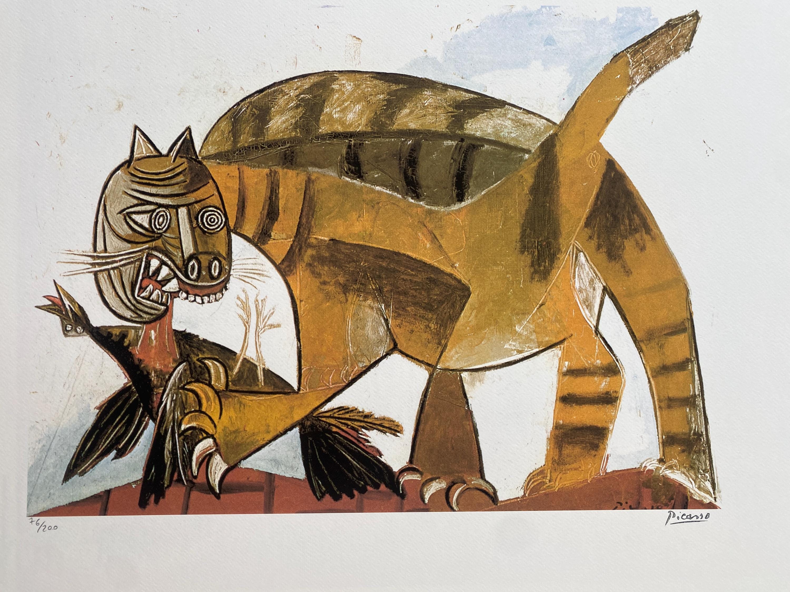 Picasso bird cat - Etsy 日本