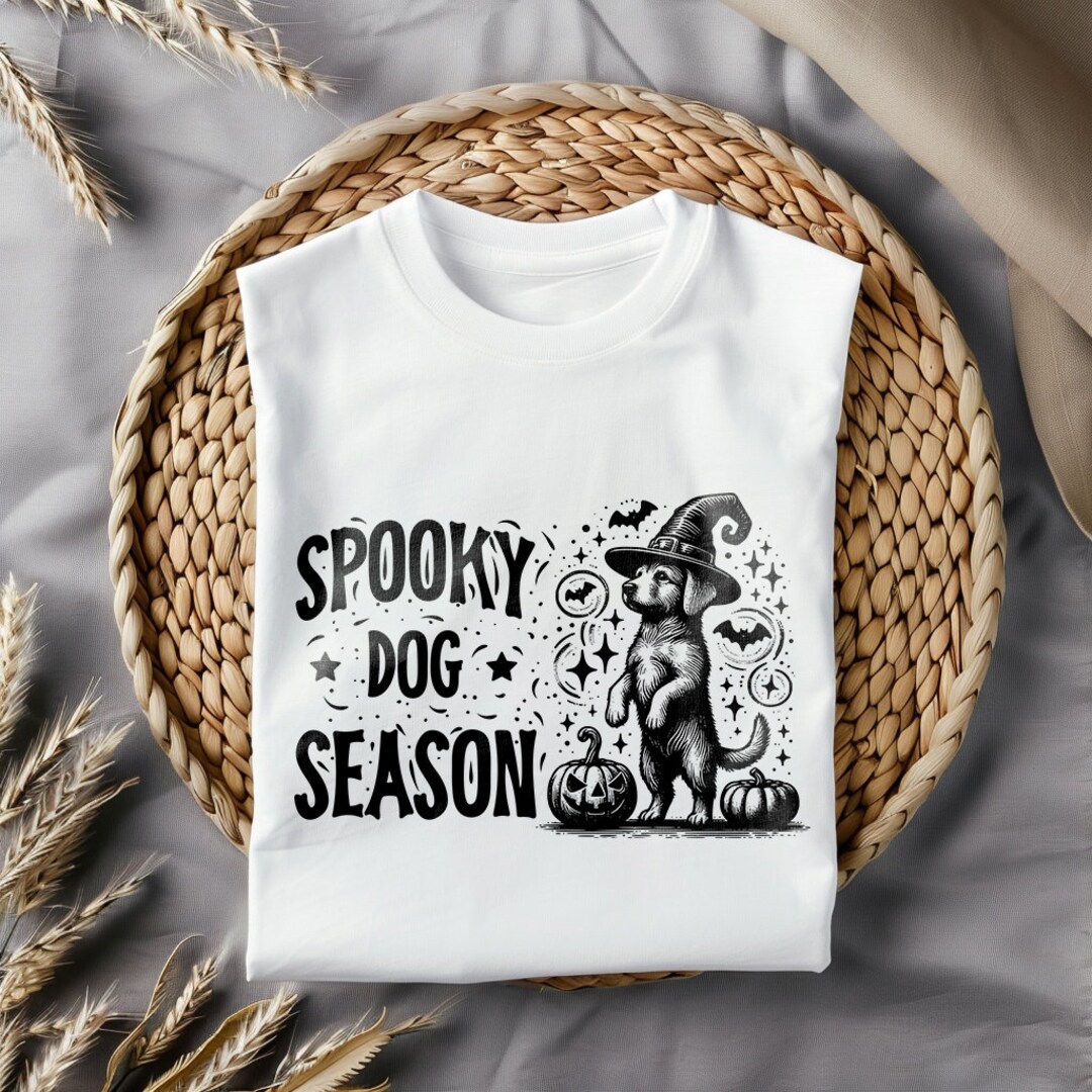 Spooky Dog Season Halloween, SVG PNG, Pumpkin, Halloween Shirt Design ...