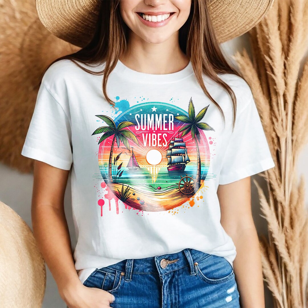 Summer Vibes PNG Design, Summer Colorful Png, Sweet Summer Png, Palm ...