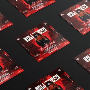 May include: A red and black Halloween party flyer with a woman in a costume and the text "HALLOWEEN" and "Live Brinda Parks Costume Party".