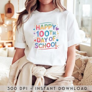 100 Days of School | Happy 100 Days | Back to School Svg, Teacher School Svg, 100 Days of School Shirt
