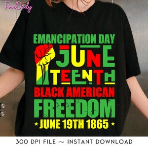 Emancipation Day Png, Juneteenth Black American Png, Freedom Day Png, June 19th 1865 Png, Black History Png, Black Lives Matter Digital Png