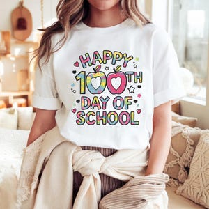 Feliz 100º dia de aula SVG Tie Dye Rainbow 100 dias mais inteligente PNG, 100 dias de aula png, Professor 100 dias, 100 dias de professor de escola png
