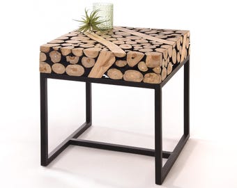 Bijzettafel Christian boomstam, 32cm