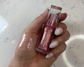 Belac Cosmetics Hybrid Lip Gloss | Lip Balm & Gloss in One | Moisturizing High Shine Finish | Smooth Hydrating Formula | Rosewater