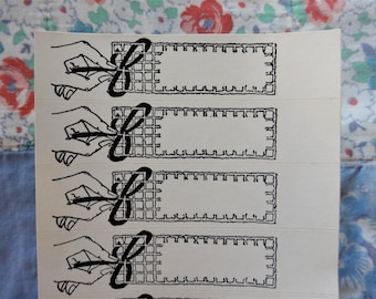 Vintage Peel and Stick Sewing Labels, Sewing Stickers