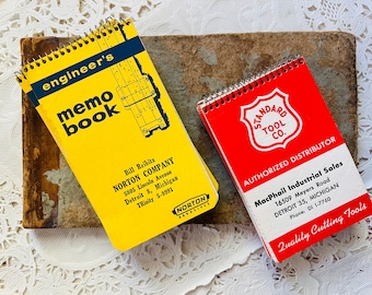 Vintage Small Grid Spiral Memo Notebooks, Business Giveaway, Detroit Michigan