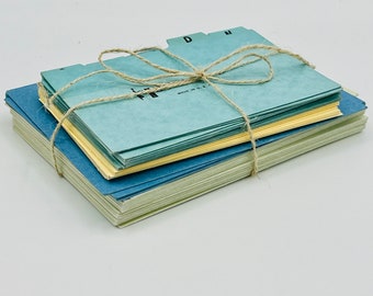 Vintage Sturdy Index/File Index Cards, Bulk Supply Alphabetical for Journaling, Altered Art, Smash Books