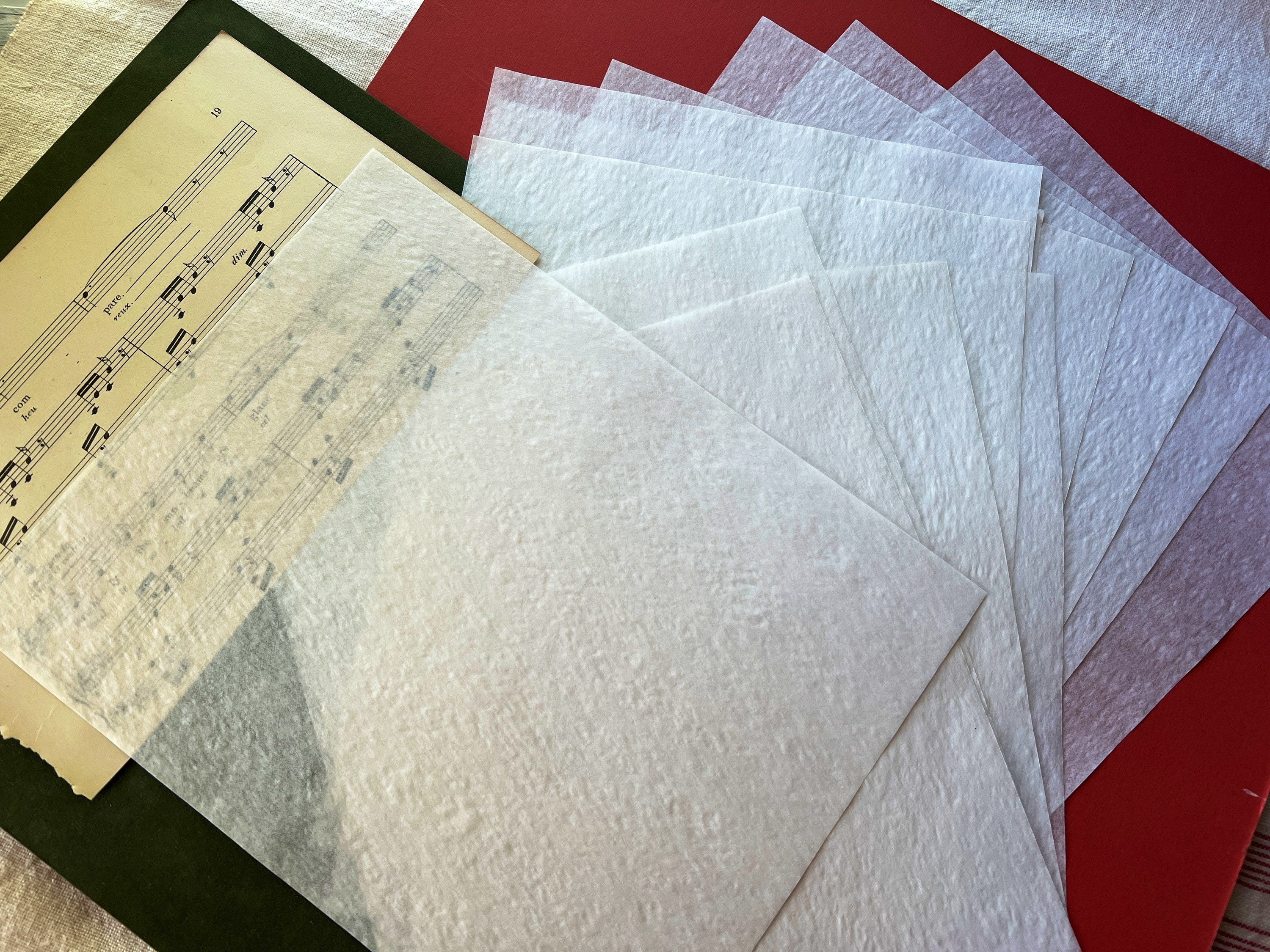 100 Sheets of Vintage Typing Paper Onionskin, Bond and Manifold