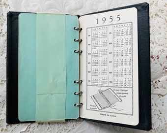 1955 Wilson Jones Notebook w/Full Pad Paper, Calendar, 4 1/4" x 7"