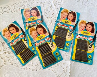 Vintage Sta Rite Bobby Pins 72 Count, Salon Display, Hair Clips, Pin Curls