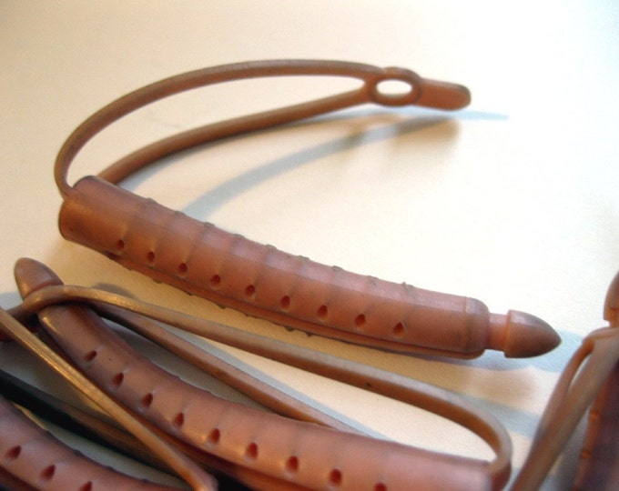 Vintage Pink Rubber Hair Curlers, Add to Collection or for Altered Art and Mixed Media Etsy