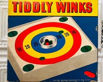 Vintage Tiddly Winks, Whitman Toy, Bull's Eye, Complete