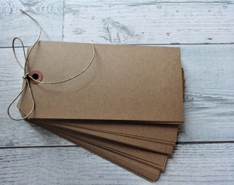 Large Brown Kraft Paper Tags, 30 Reinforced Hole Tags, Journaling, Scrapbooking, Gift Topper, Packaging