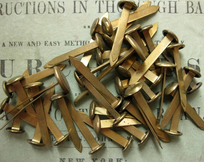 Vintage Brass Paper Fasteners, the Lot, Large Size 40 Fasteners Etsy