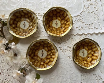 Vintage Mr. Peanut Snack Bowls, Set of 4, Mid Century Party Dishes