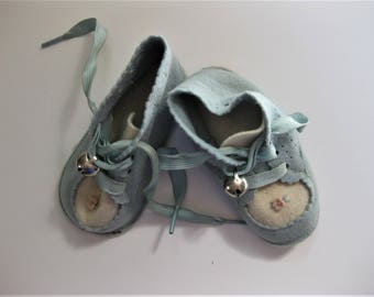 Sweet Baby Soft Vintage chaussures, feutre, Appliques, cloches