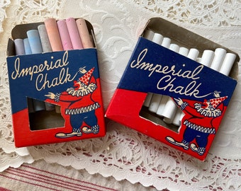 Vintage Imperial Color Chalk, Clown Box
