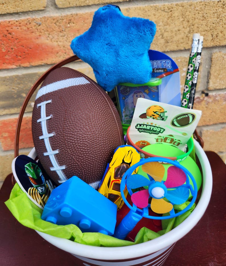 Football Birthday Basket: Football Toys, Plushy, Buzz Lightyear Toy image 2