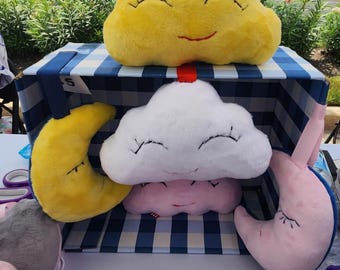 Plush Clouds, Raindrops, & Moons