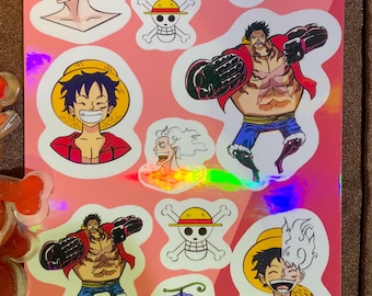 Holografisch badpak – Luffy-stickervel