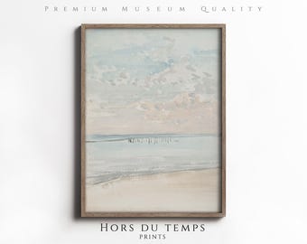 Sunset Over the Shoreline, PRINTABLE Vintage Art, Watercolor Coastal Beach Landscape, Italian Mediterranean Seascape, Hors du temps Prints