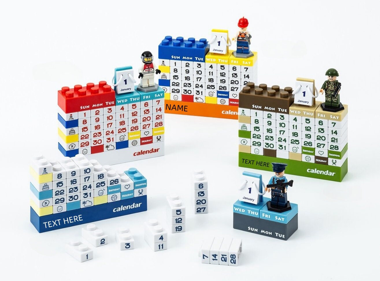 Custom Minifigures Calendar, Personalized Lego Minifigures Calendar