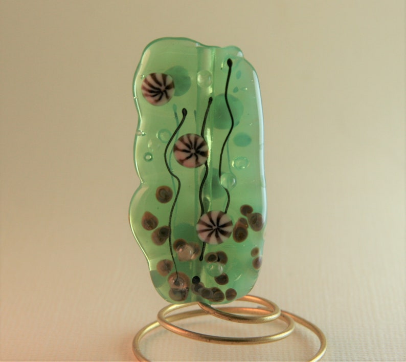 One of a kind Murrini Flower Handmade Lampwork SRA Artist BWB image 1