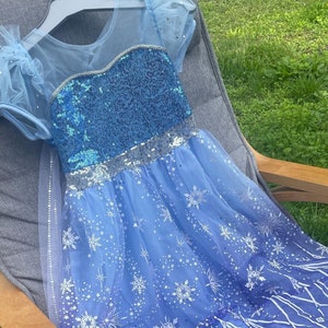Vestido de Princesa Elsa para Niñas - Disfraz Frozen - Ideal para Cumpleaños y Carnavales