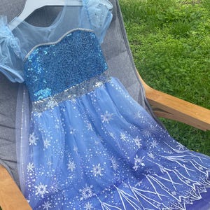 Elsa Prinzessin Kleid für Mädchen - Frozen Kostüm - Ideal für Geburtstage und Karneval