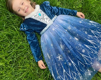 Elsa Dress for Girls – Toddler Frozen Princess Costume