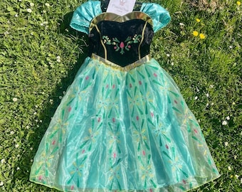 Lito Angels Robe de Princesse pour Filles Déguisement d'Halloween Robe Chic avec Accessoires Taille 8-10 Bleu