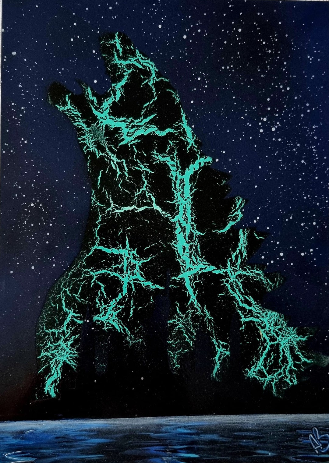 Godzilla - King of the Monsters - Spray Paint Art - Etsy
