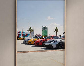 Porsche GT3 RS Car Poster: Kids Room Decor (Digital Download)