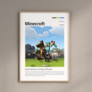 Minecraft ポスター ゲームルーム ポスター プリント ゲーム ビデオゲーム デジタル ポスター クリップアート 即時ダウンロード 子供部屋 子供部屋 誕生日プレゼント