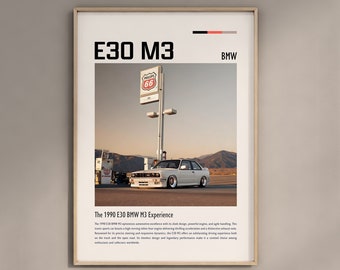 Póster del BMW E30 M3 - Decoración infantil (Descarga digital)