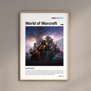 World of Warcraft ポスター、ゲームルーム ポスター、ゲーム ウォール ポスター、ゲーム プリント ポスター、ゲーム ギフト、ビデオ ゲーム ポスター
