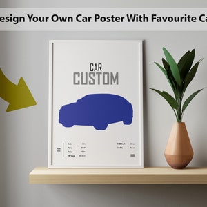 Benutzerdefiniertes Auto Druck Digitales Poster Geschenk für ihn Freund Valentinstag Auto-Enthusiasten Wandkunst für Kinder Jungen-Raum-Dekor