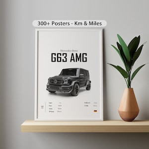 Digital Poster Mercedes G63 AMG Car Poster Prints Wall Kids Boys Husband Room Decor Children Home Office Nursery birthday Gift Friend