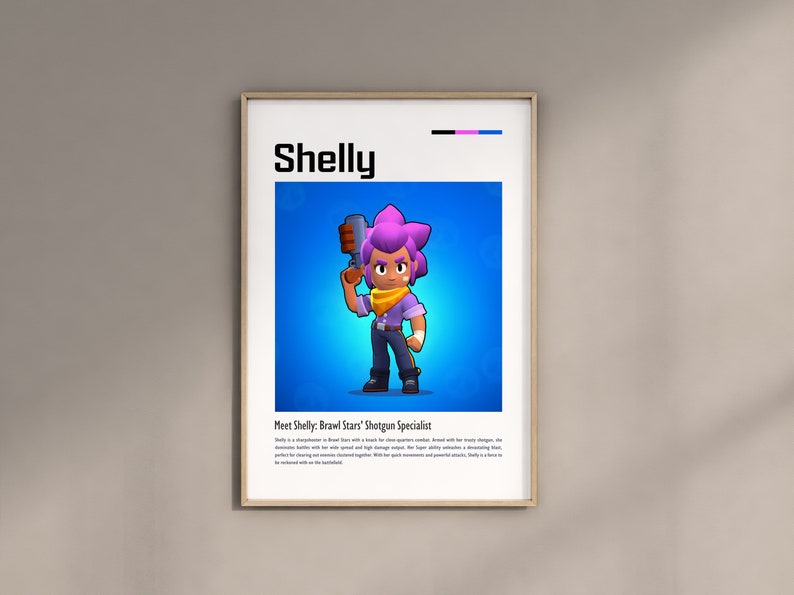 Brawl Stars Shelly Digital Poster Brawl Stars Clipart Brawl Stars ...