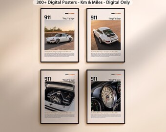 Porsche 911 Singer Poster Set: Automotive Wall Art (Digital Download)