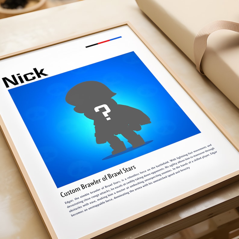 Custom Brawl Stars Game Brawler Kids Room Poster | Custom Hero ...