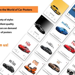 Porsche 911 Evolution Car Poster: Kids Room Decor (Digital Download) image 5