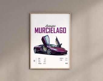 Lamborghini Murcielago Car Poster: Automotive Wall Art (Digital Download)