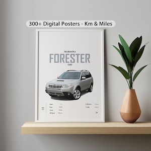 Subaru Forester XT Turbo Digital Poster Car Poster Digital Print Download Wall Art Decor Prints Kids Boys Room Home Office birthday Gift Him