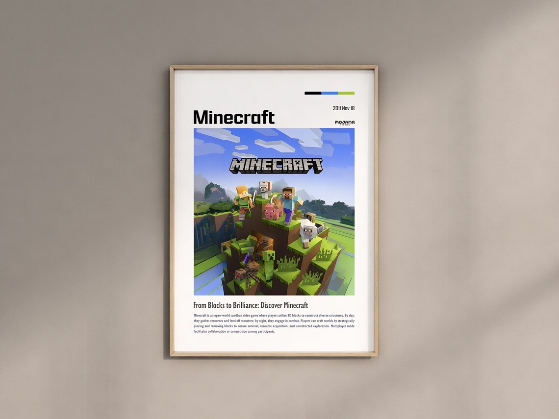 Minecraft Game Poster, Kids Room Decor (digital Download) - Etsy